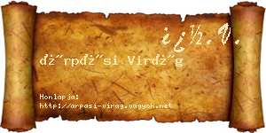 Árpási Virág névjegykártya
