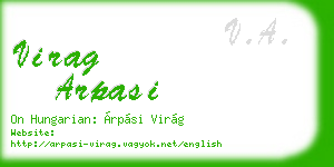 virag arpasi business card