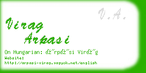 virag arpasi business card